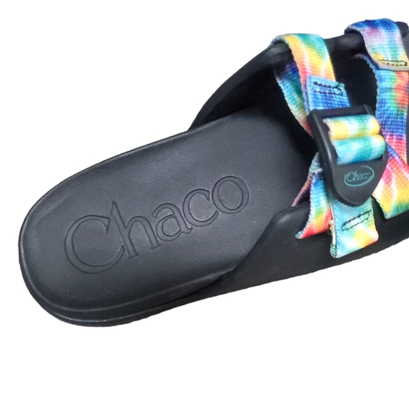 Kids Chaco Chillos Tie-Dye Sandals Black Size 4 NWOB - Picture 4 of 6
